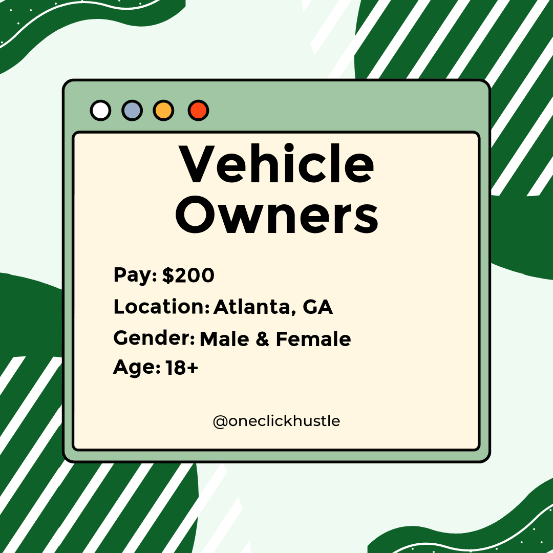 Vehicle Owners Study ATL Vehicle Owners Study ATL