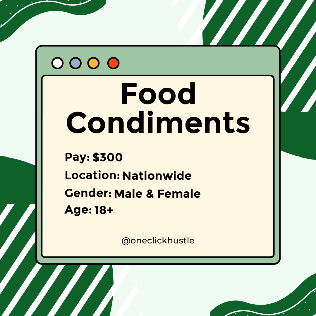 Paid Study on Condiments oct