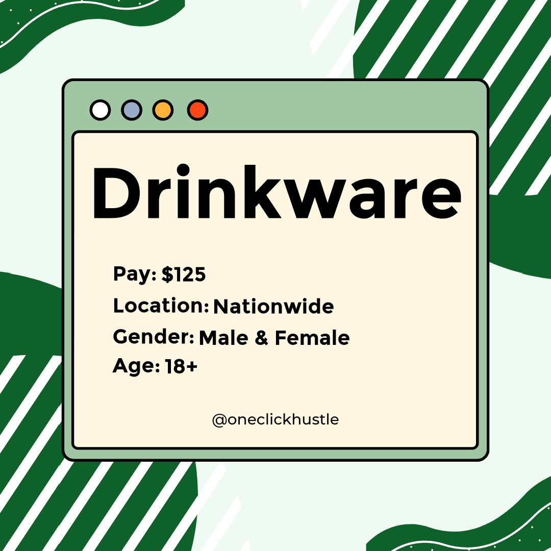 Paid Study on Drinkware Oct