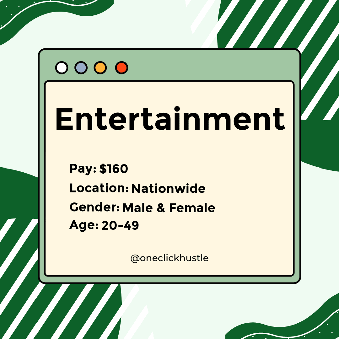 Paid Study on Entertainment Oct