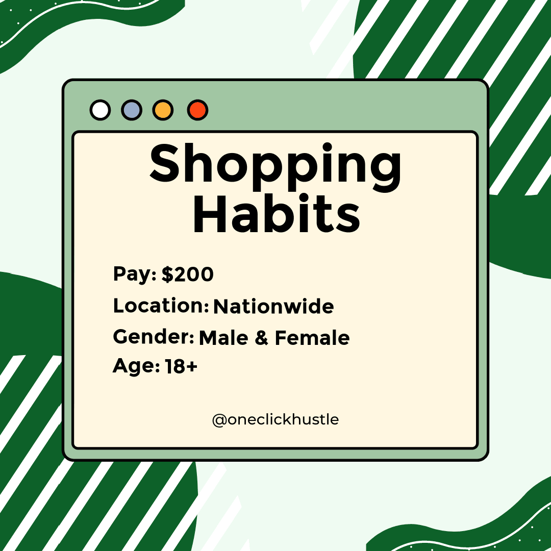 Paid Study on Shopping Habits