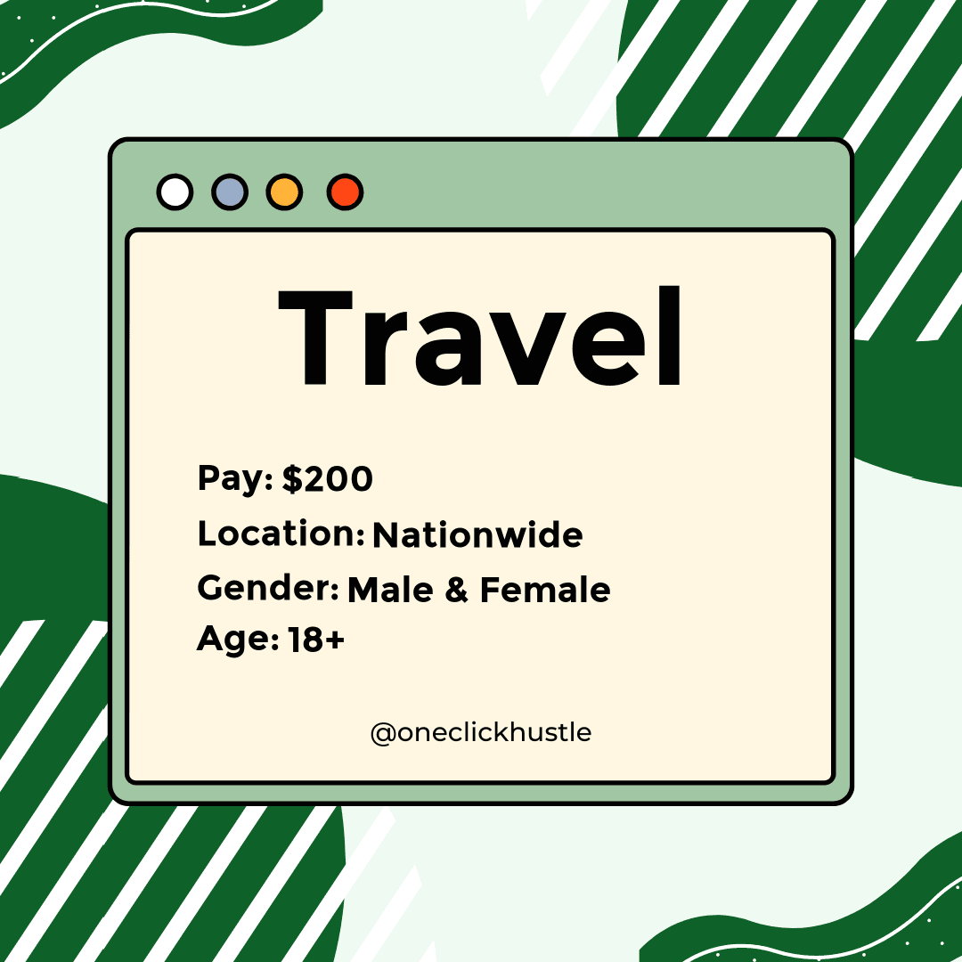 Paid Study on Travel Oct